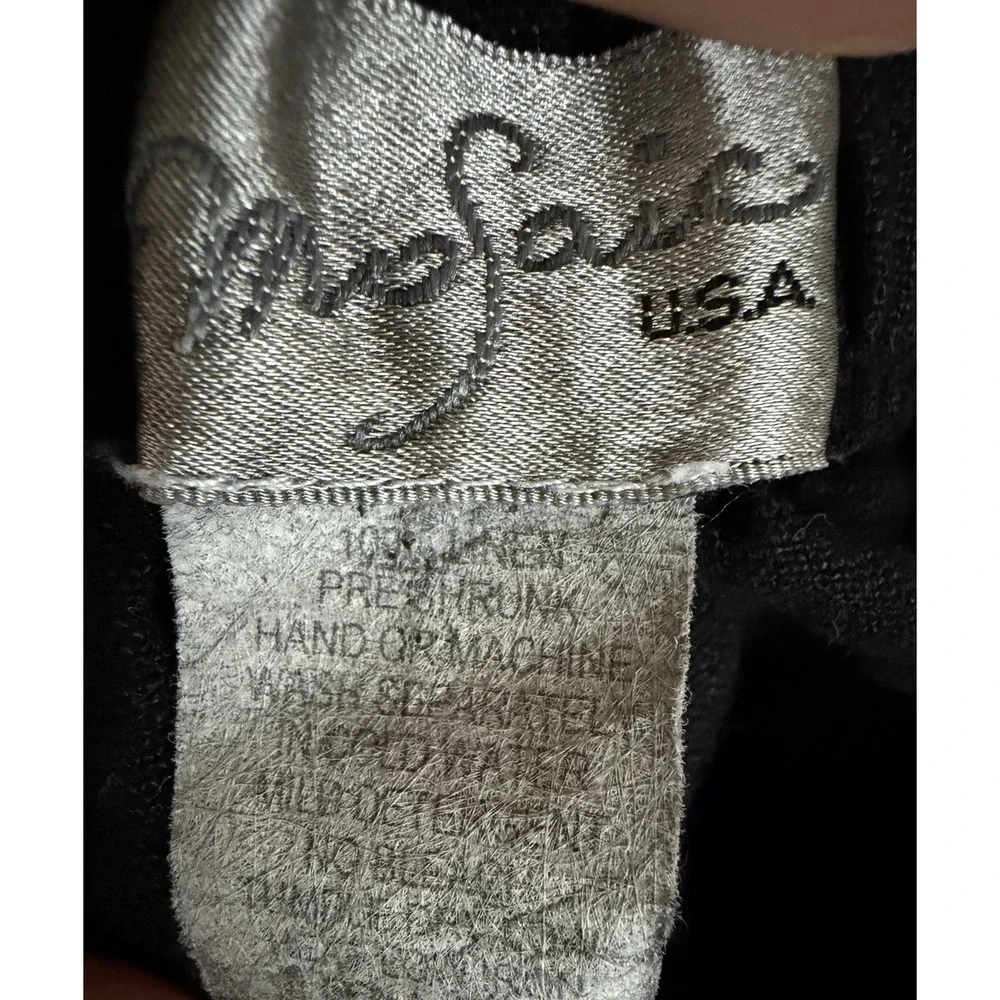 Mosaic Women's 100% Linen Black Maxi Skirt Sz S Mermaid Flounce Hem Boho - Picture 3 of 8